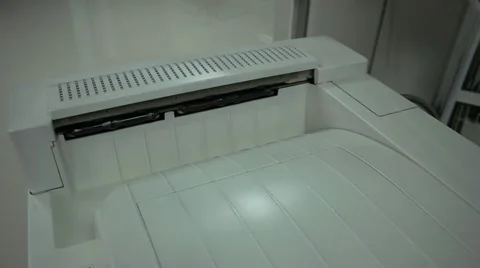 Laserprint Machine Printing Documents Stock Footage 49126943