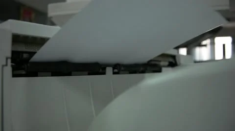 Laserprint Machine Printing Documents Stock Footage 49126956