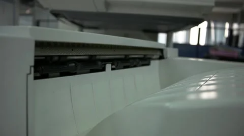 Laserprint Machine Printing Documents Stock Footage 49126979