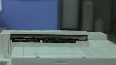 Laserprint Machine Printing Documents Stock Footage 49127084