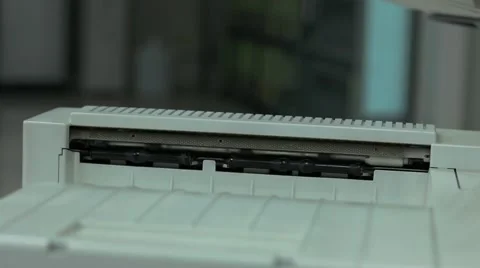 Laserprint Machine Printing Documents Stock Footage 49127265