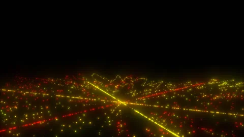 Lasers hit the center. Space disk. Particles of light tending to the light Stock Footage 101384299