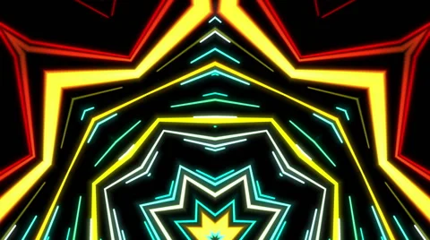 Lasers kaleidoscope stage visual Video stock 64866098