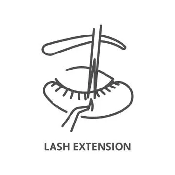 Lash extension vector icon Stock Illustration