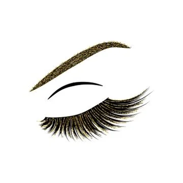 Lashes with glitter vector illustration Stock Illustration