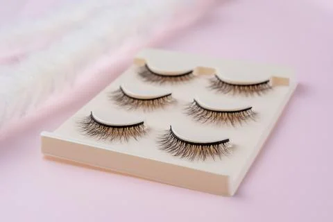 Lashes makeup object black long decorative stylish Stock Photos