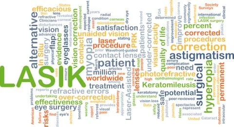Lasik background concept Stock Illustration
