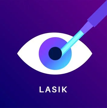 Lasik eye surgery Stock Illustration