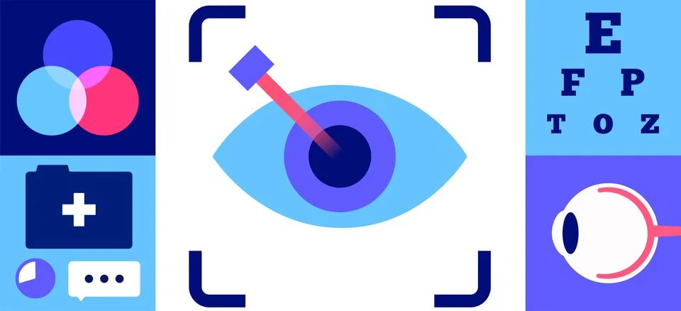 Lasik eye surgery 库存插图