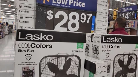 Lasko Cool Colors Box Fan Product Stock Video Pond5
