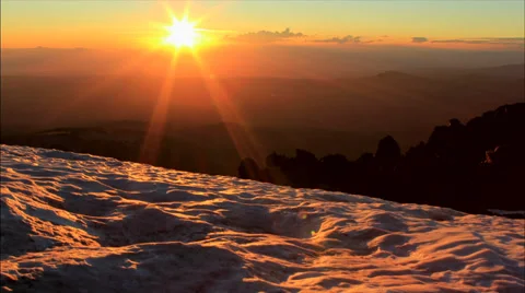Lassen volcanic sunset time lapse Stock Footage 29667207