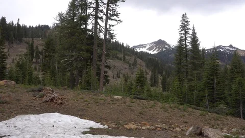Lassen Volcanic View from Visitor Center Stock-Footage 90535490