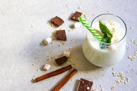 Lassi is a popular traditional dahi, yogurt-based cold drink in India Stock Photos