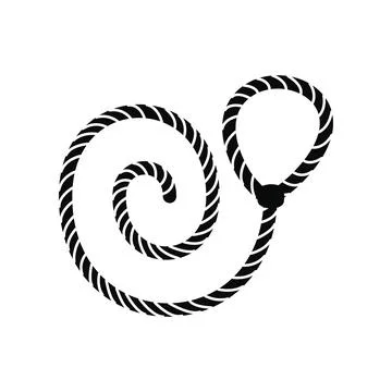 Lasso black simple icon Stock Illustration