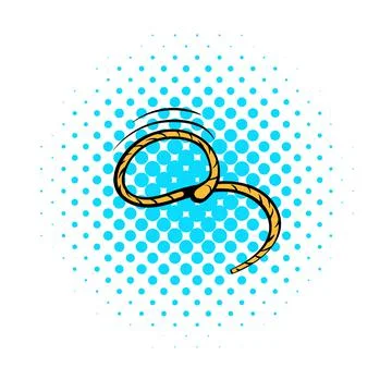 Lasso icon, comics style Stock Illustration