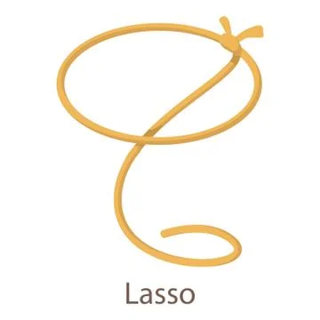 Lasso icon, isometric 3d style 스톡 일러스트