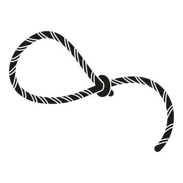 Lasso icon simple vector. Cowboy rope Stock Illustration