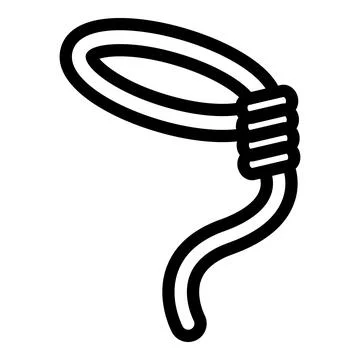 Lasso loop icon, outline style Stock Illustration