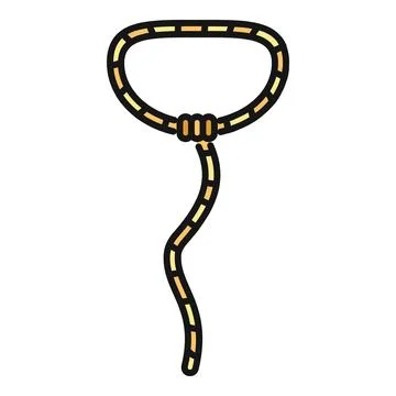Lasso loop icon representing cowboy western rope Illustrazione stock