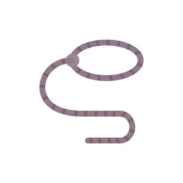 Lasso is lying on a surface, representing the wild west Stock Illustration