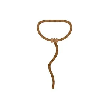 Lasso is making a loop on white background Stock Illustration