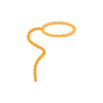 Lasso making perfect loop on white background Stock Illustration