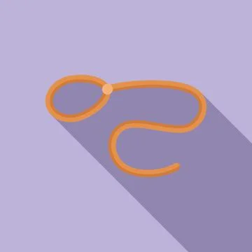 Lasso object icon flat vector. Western rope Stock Illustration