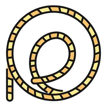 Lasso rope creating loop for cowboy western concept イラスト素材