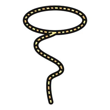 Lasso rope creating loop for cowboy rodeo western Ilustração Stock