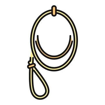 Lasso rope creating loop with knot イラスト素材