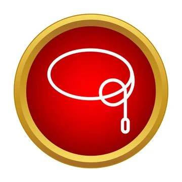 Lasso rope loop icon representing cowboy equipment Illustrazione stock