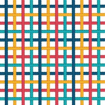 Lasso rope vector pattern background template Stock Illustration