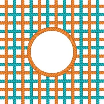 Lasso rope vector pattern background template Stock Illustration