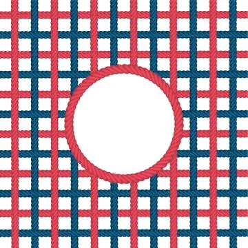 Lasso rope vector pattern background template Stock Illustration