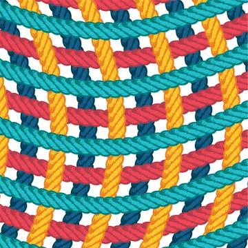 Lasso rope vector pattern background template Stock Illustration