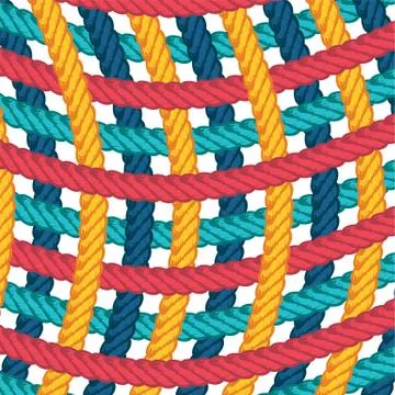 Lasso rope vector pattern background template Stock Illustration