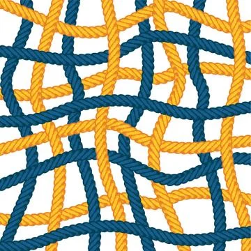 Lasso rope vector pattern background template Illustrazione stock