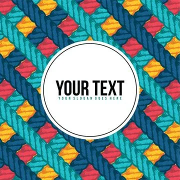 Lasso rope vector pattern background template Stock Illustration