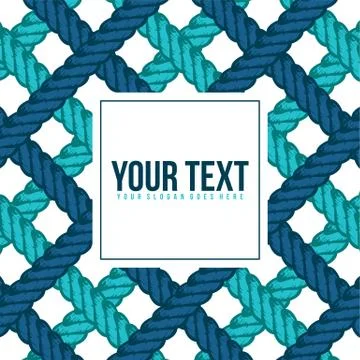 Lasso rope vector pattern background template Stock Illustration