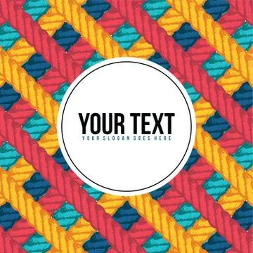 Lasso rope vector pattern background template 스톡 일러스트