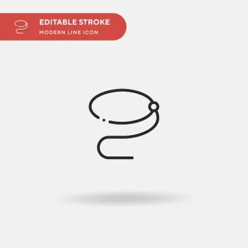 Lasso Simple vector icon. Illustration symbol design template for web mobile  Illustrazione stock