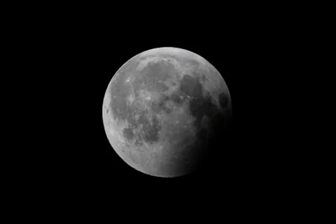 Last Bit of the Lunar Eclipse Stock Photos