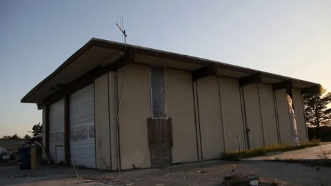 The last building standing at demolition site Stock Footage 95113285