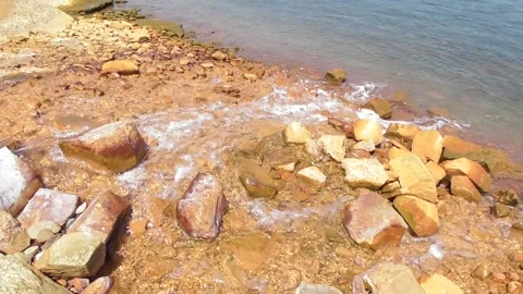 Last cascade or an iron ore carrying river Stock Footage 337587869