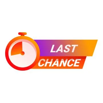 Last chance banner with countdown timer showing urgency Stock-Illustration