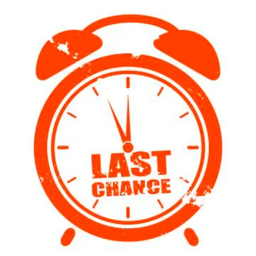 Last chance clock Stock Illustration