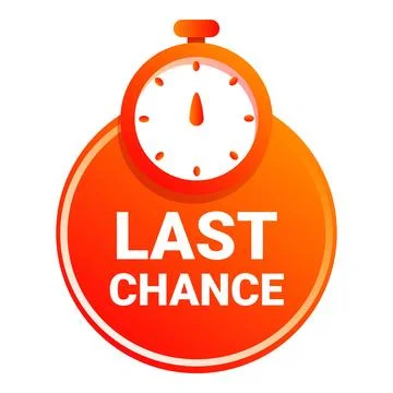 Last chance countdown timer showing limited time offer Illustrazione stock