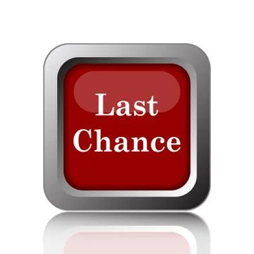 Last chance icon. Internet button on white background. Illustration