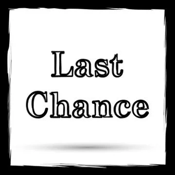 Last chance icon. Internet button on white background. Outline design imitati Illustration