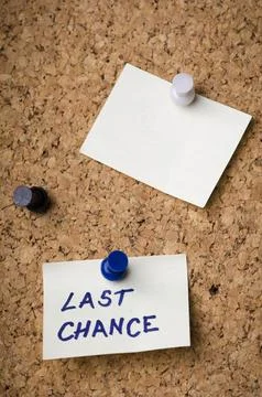 Last chance Foto stock